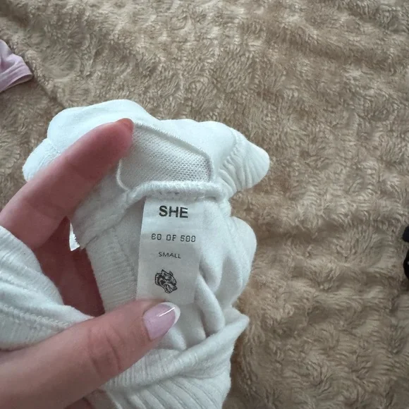 Ribbed Cream Tank Top Darc sport sports bra - Picture 3 of 3